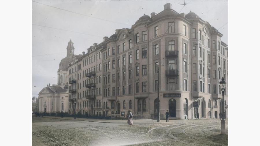 Vy från korsningen Karlbergsvägen/Dalagatan 1902-1907